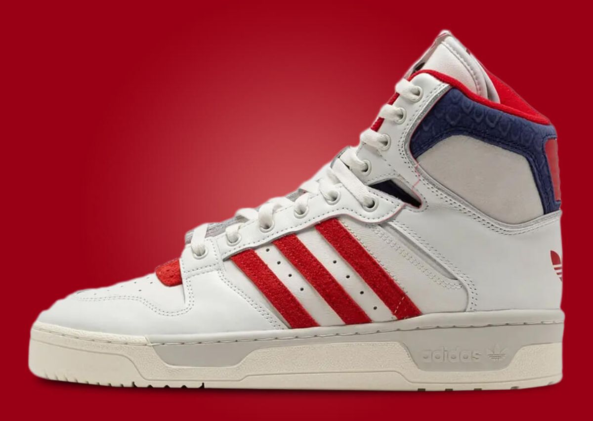 The adidas Core Adds Accents Hi Snakeskin Scarlet White Conductor