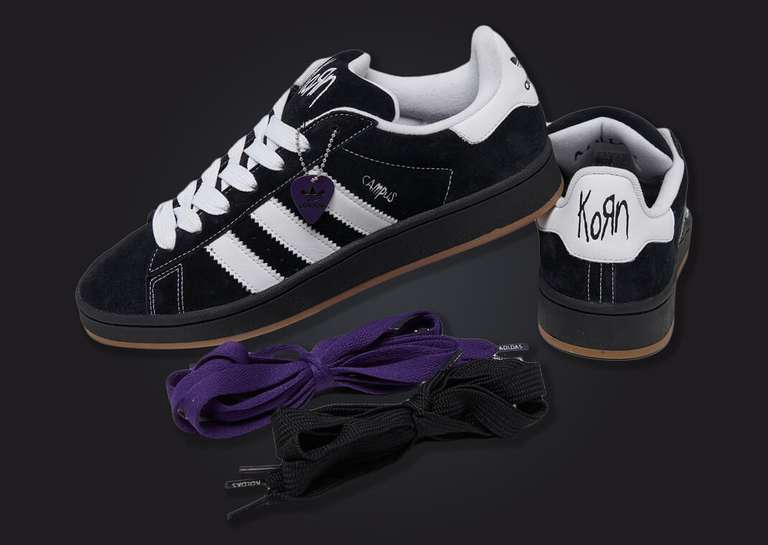 Korn x adidas Campus 00s With Extra Laces Purple & Black