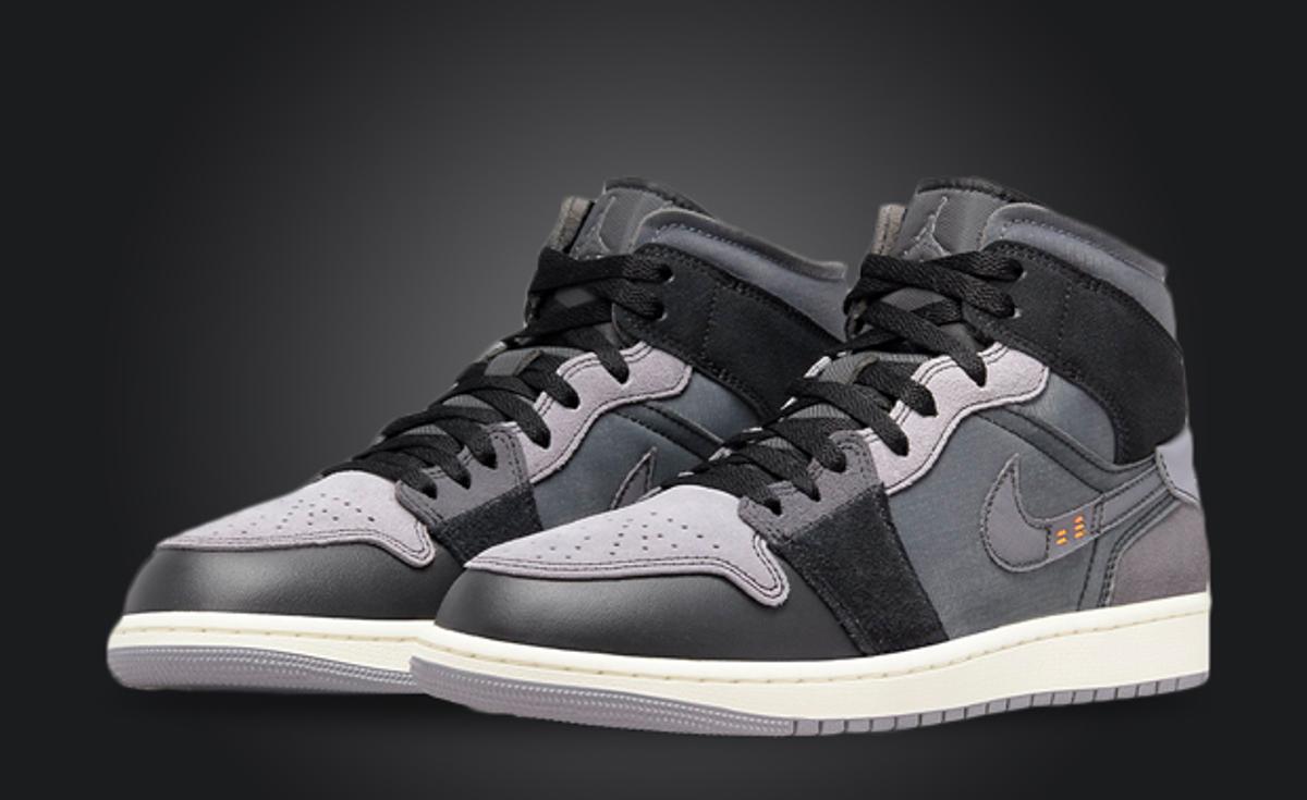 The Air Jordan 1 Mid Inside Out Appears In Black