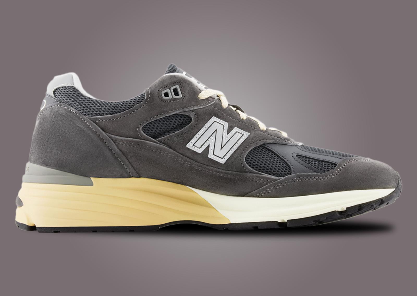 New Balance 991v2 Made in UK Dark Gull Grey Medial