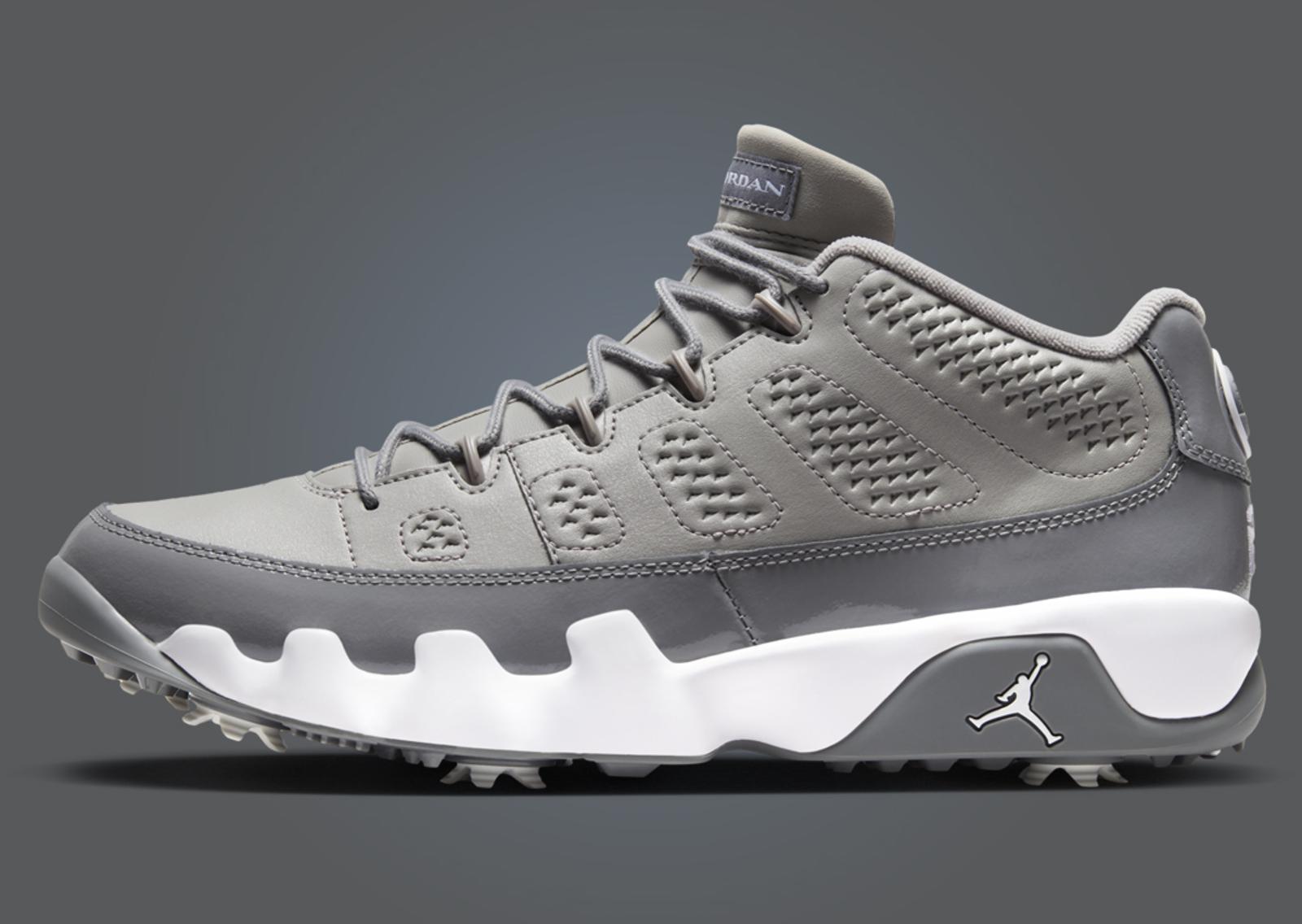 Air Jordan 9 Golf Cool Grey Lateral Left