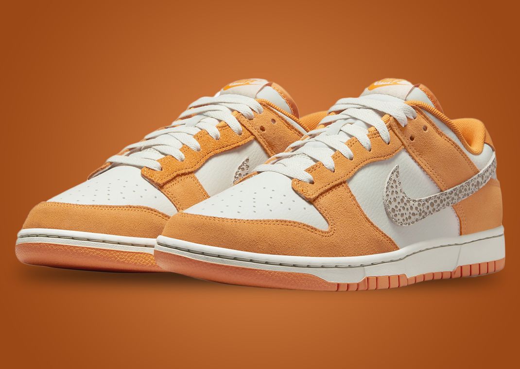 A Safari Print Swoosh Accents This Nike Dunk Low