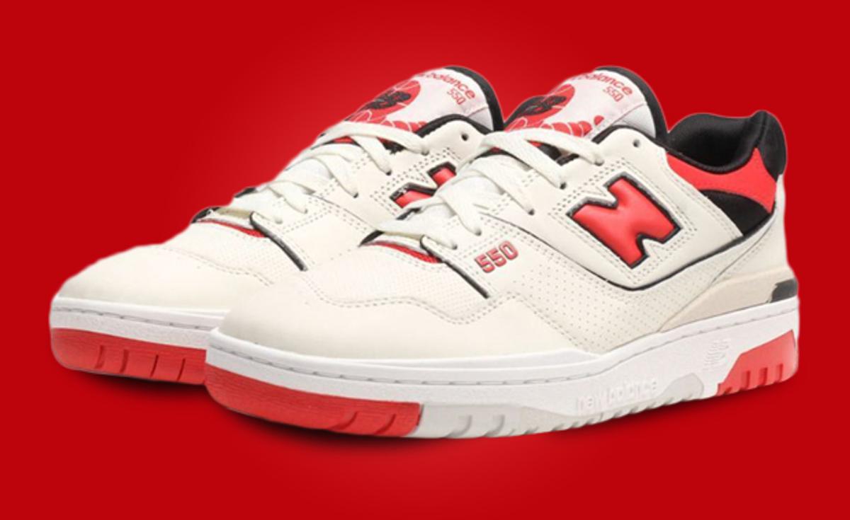Off White And Vintage Red Shades Take Over This New Balance 550