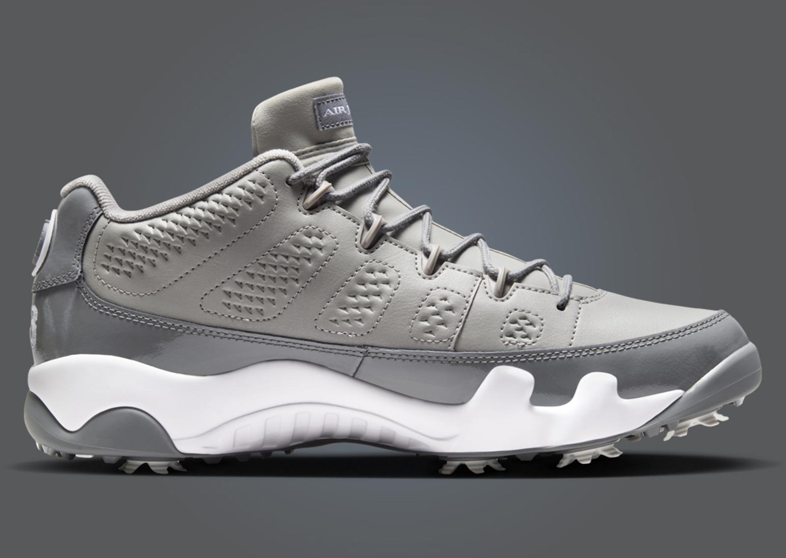 Air Jordan 9 Golf Cool Grey Medial Left