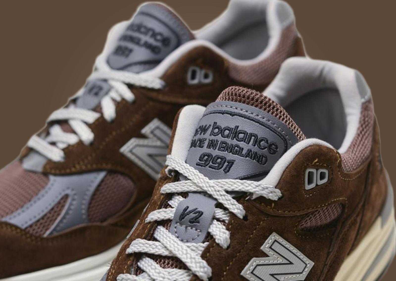 New Balance 991v2 Made in UK Pinecone Detail