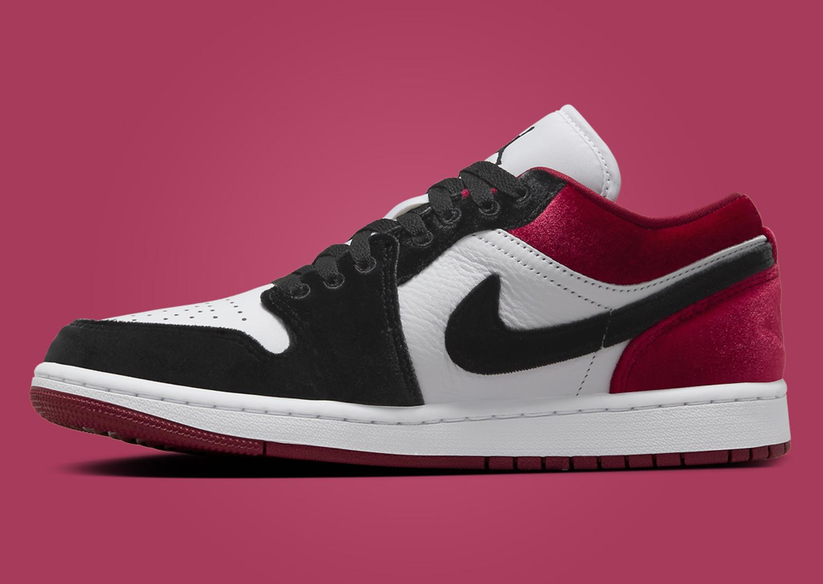 Air Jordan 1 Low Velvet Black Toe (W) Medial