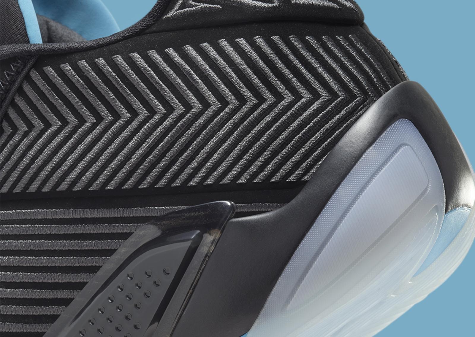 Air Jordan 38 Low Black Particle Grey Heel Detail