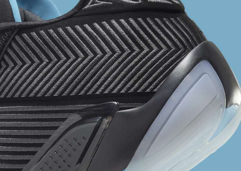 Air Jordan 38 Low Black Particle Grey Heel Detail