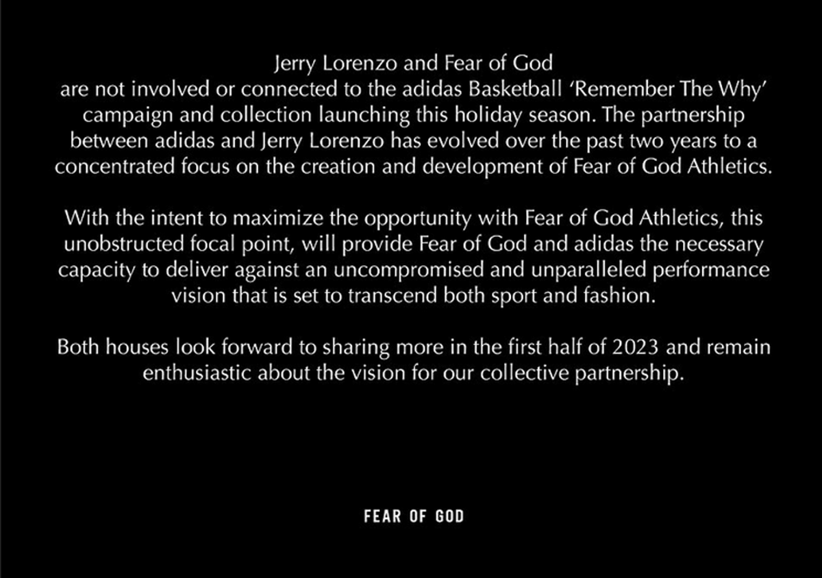 Jerry Lorenzo Statement 