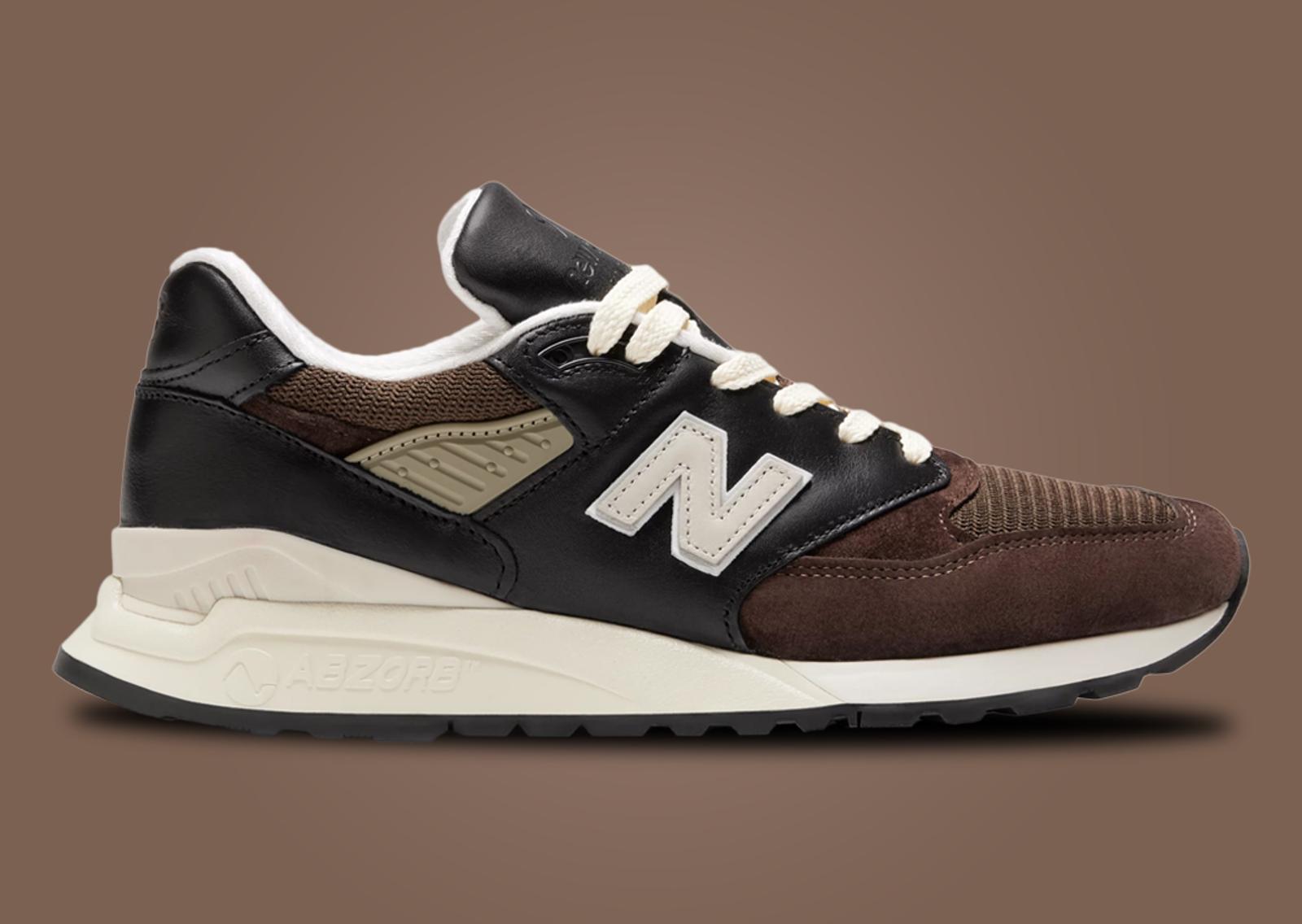 New Balance 998 Made in USA Brown Toe Lateral