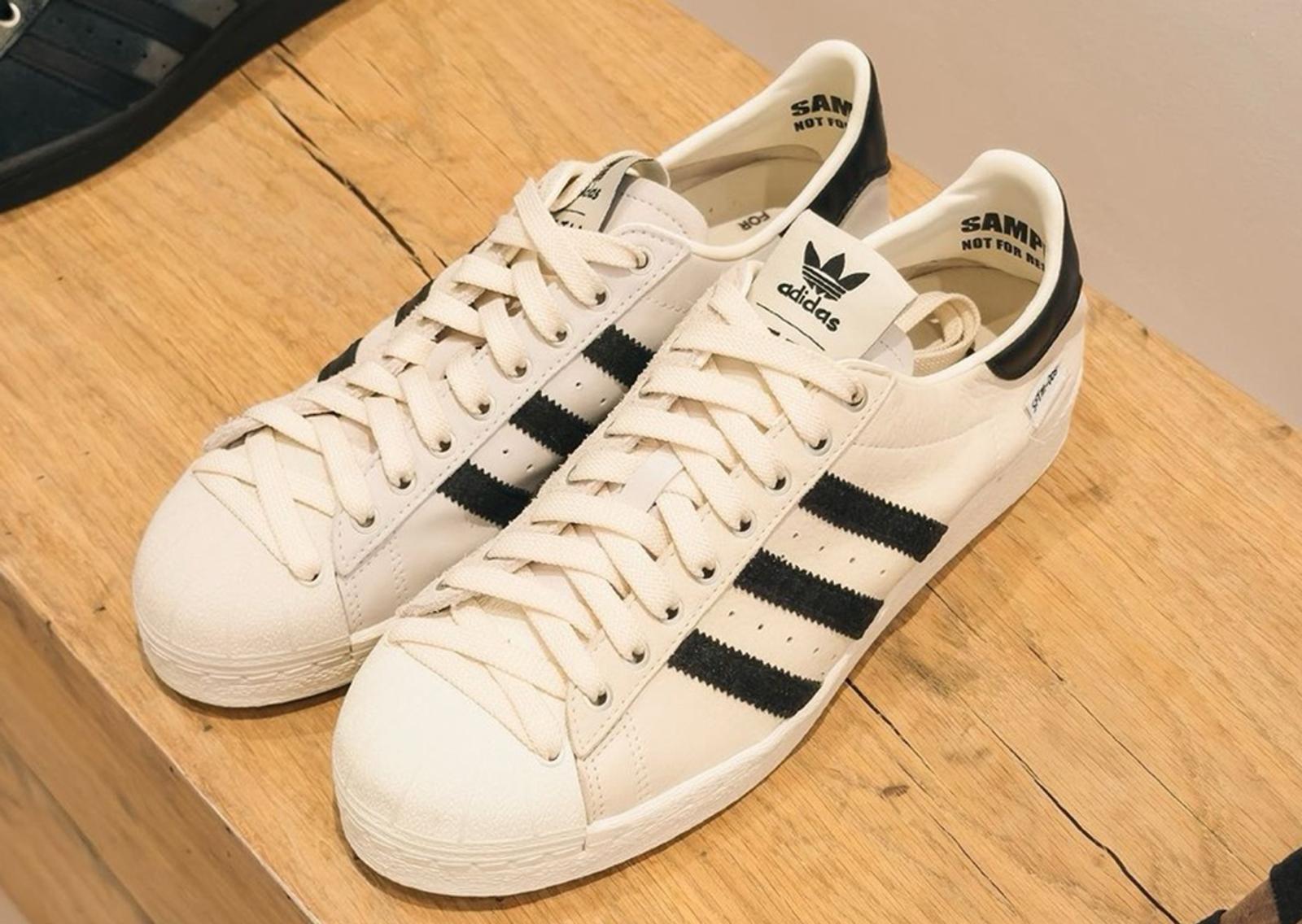 SFTM x adidas Superstar White Angle