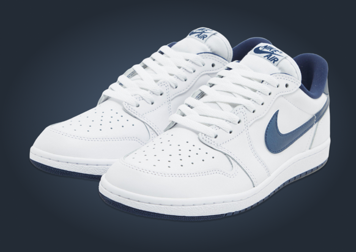 Jordan 1 clearance low white navy