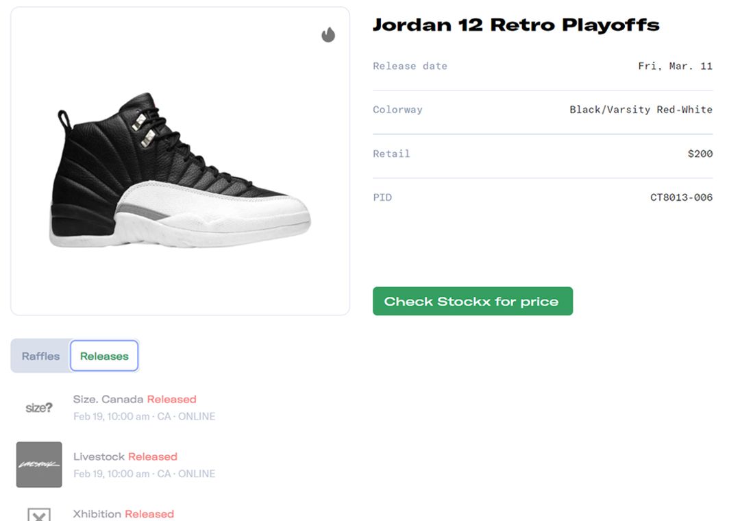 Jordan 12 playoffs on sale stockx