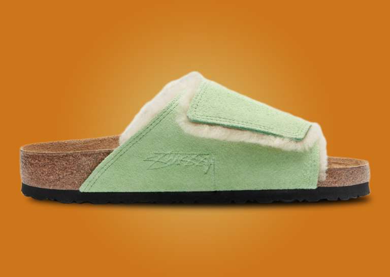 Stussy x Birkenstock Cozy Solana Sandal Washed Green Lateral
