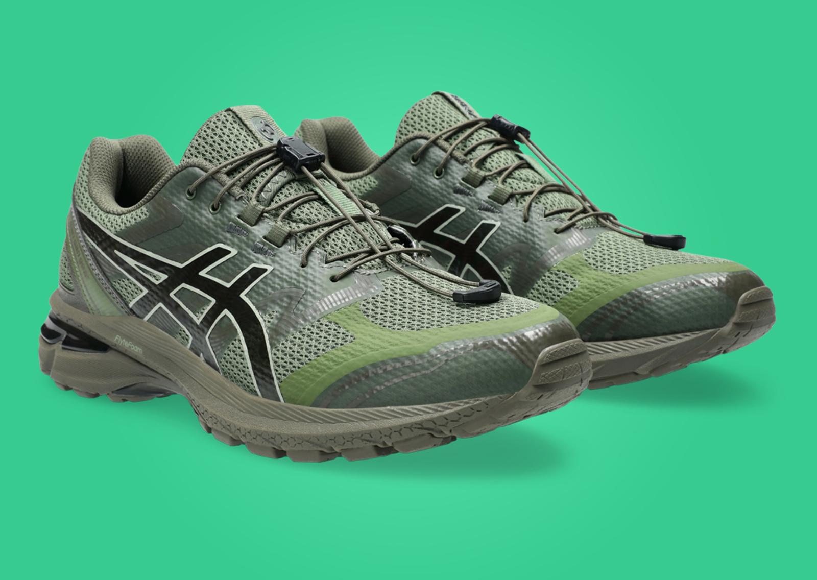 San San Gear x Asics Gel-Terrain Bronze Green Angle