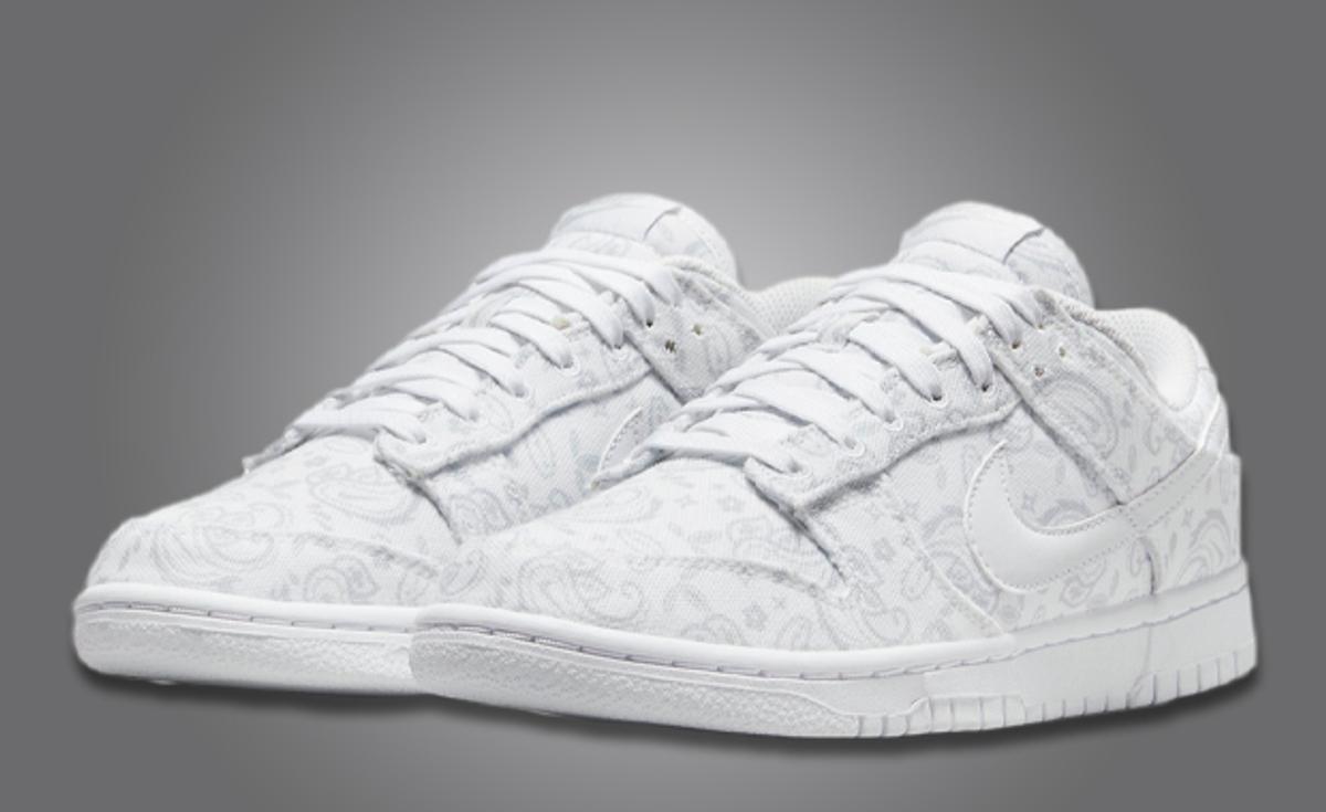 Ladies, White Paisley Nike Dunk Lows Are On The Way