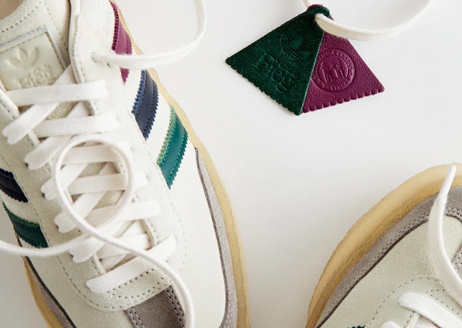 Clarks 8th Street by Ronnie Fieg x adidas Samba Kithmas Cream Multi Details