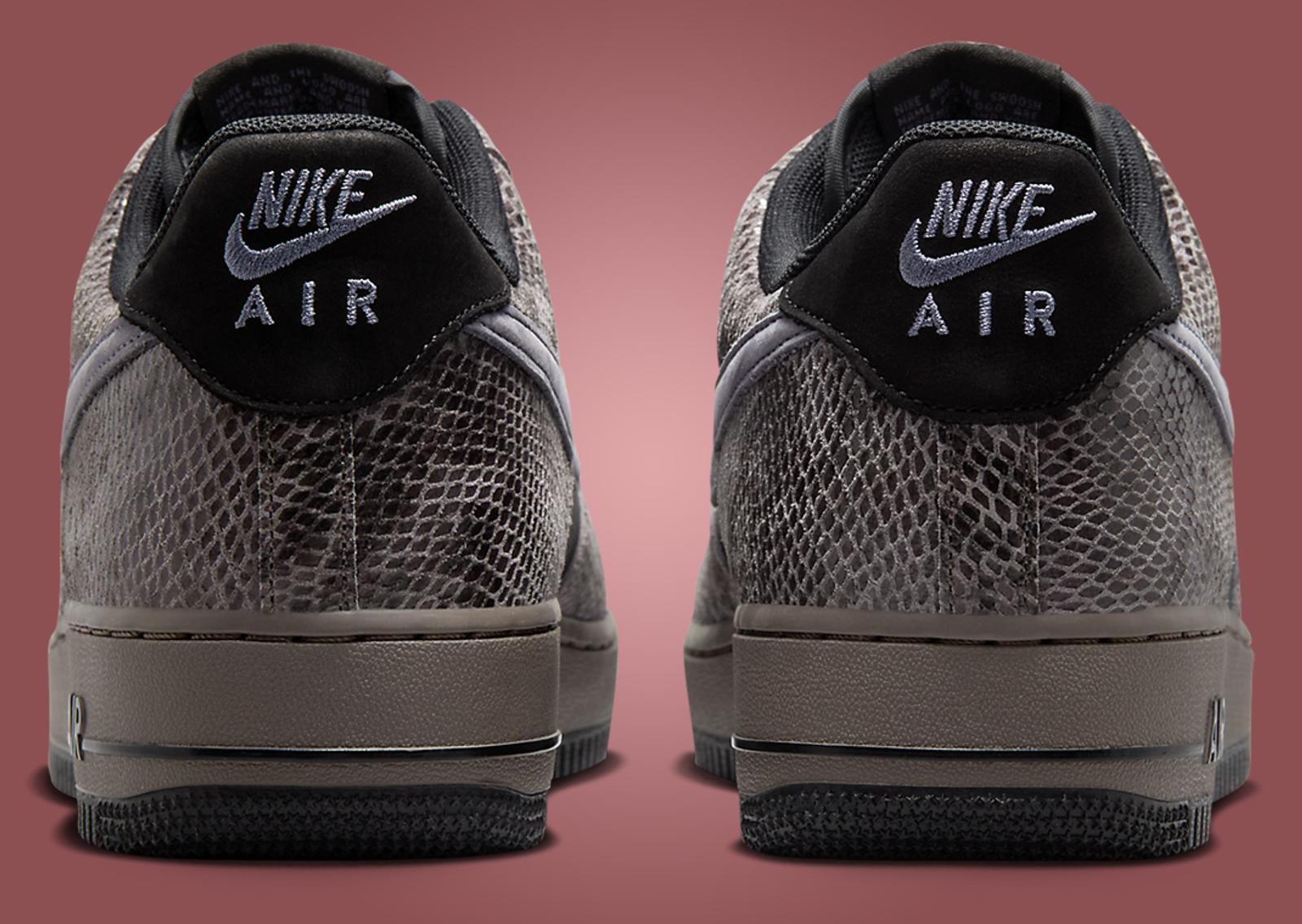 Nike Air Force 1 Low Snakeskin Off Noir Heel