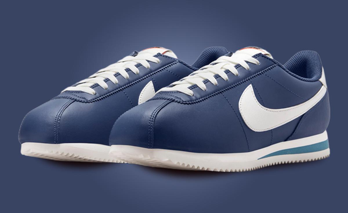 Midnight Navy Leather Dresses The Nike Cortez For Summer 2023