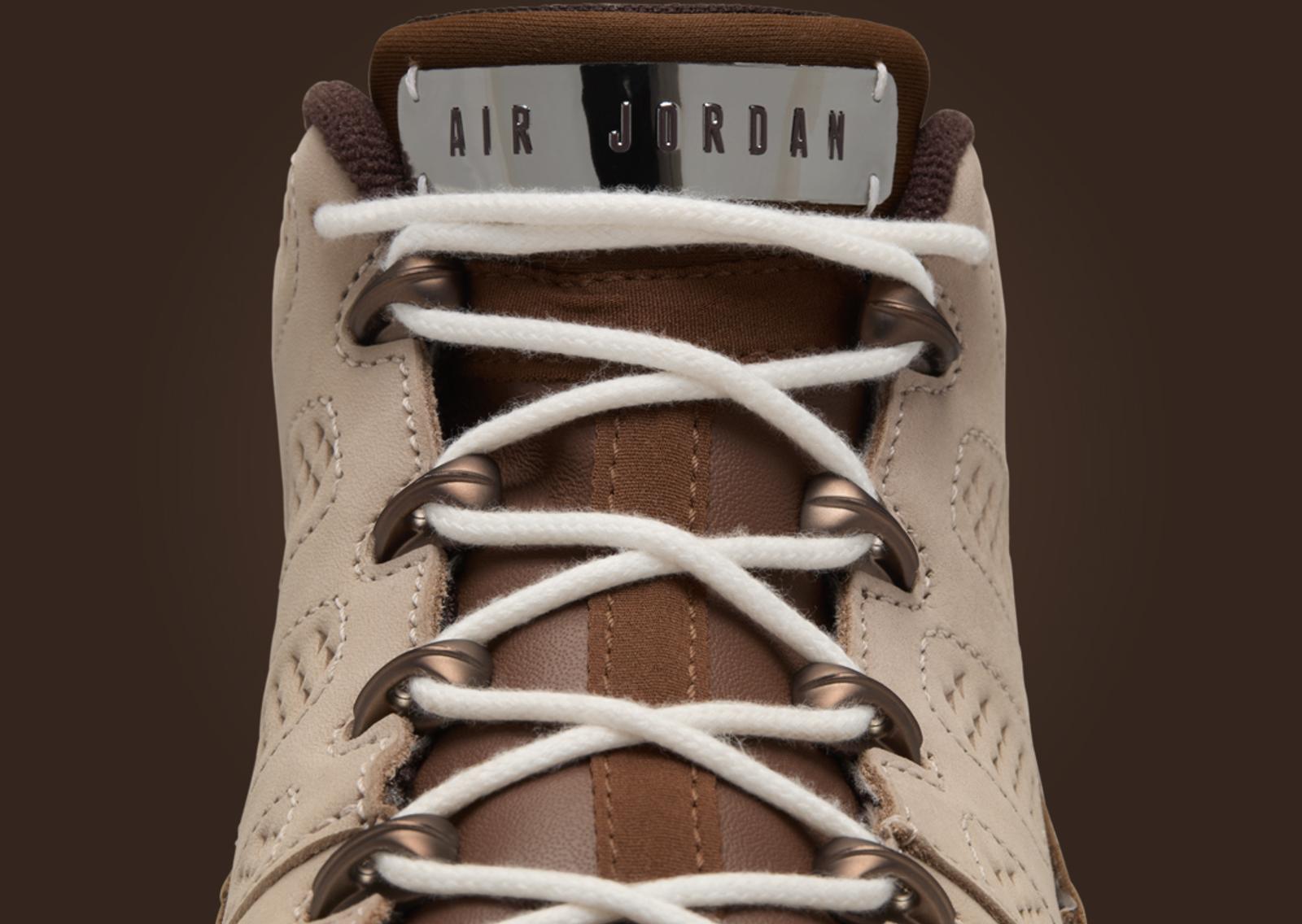 Air Jordan 9 Golf Woodgrain Tongue