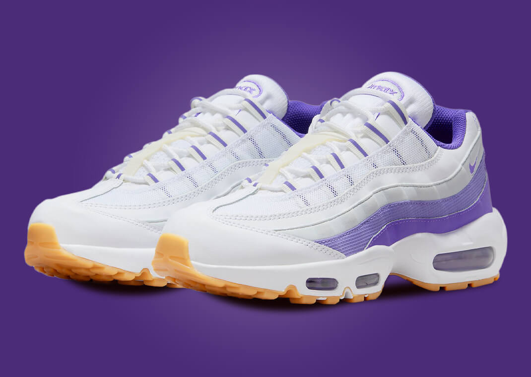 Gum Soles Highlight the Nike Air Max 95 White Disco Purple