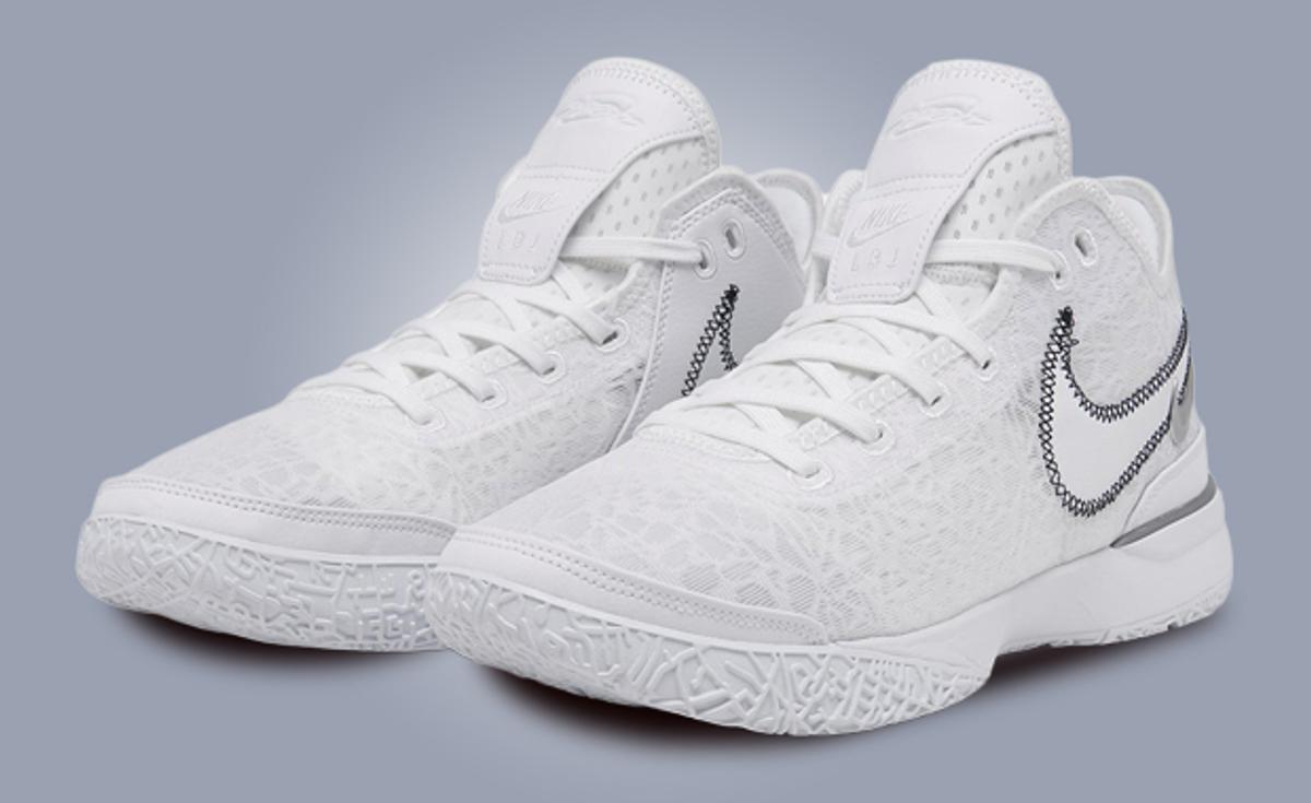 White And Metallic Silver Dress This Nike LeBron NXXT Gen