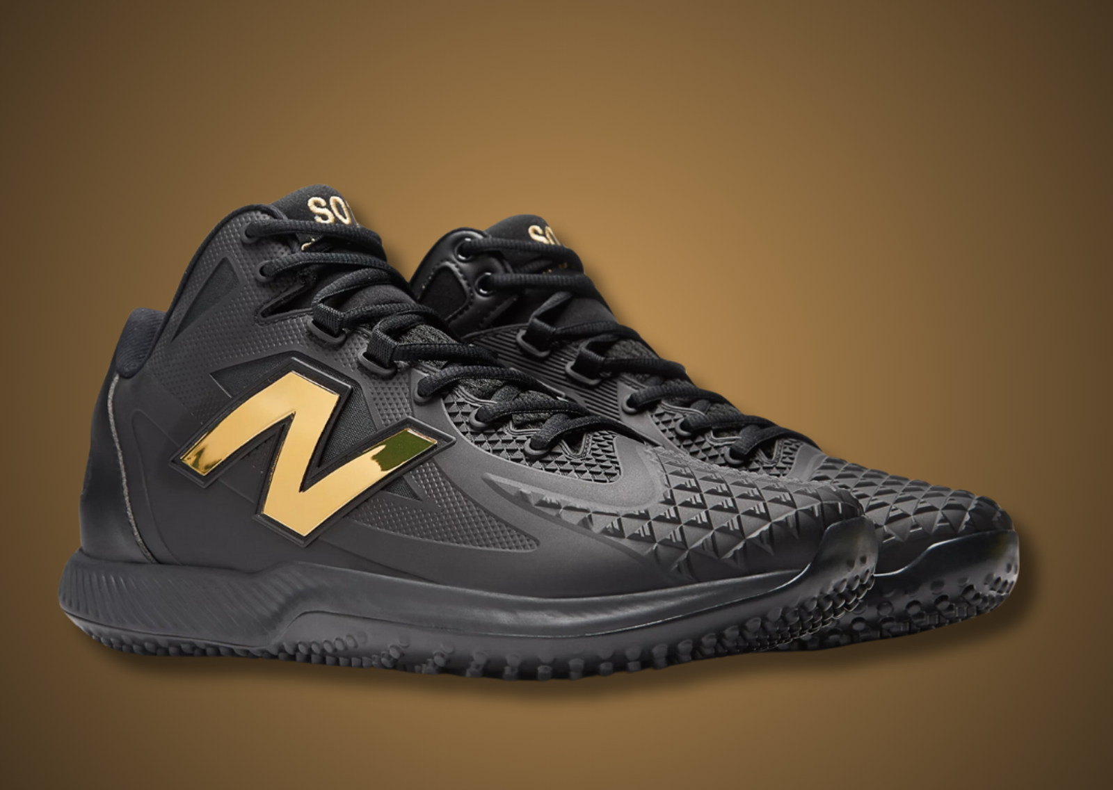 New Balance Ohtani 1 Turf Black Gold Angle