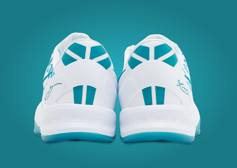 Nike Kobe 8 White Radiant Emerald Heel