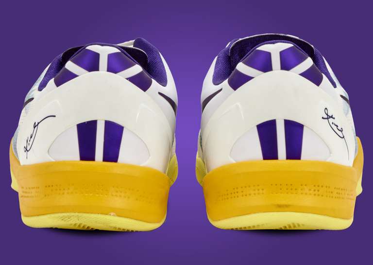 Nike Kobe 8 Lakers Home PE Game Worn Heel