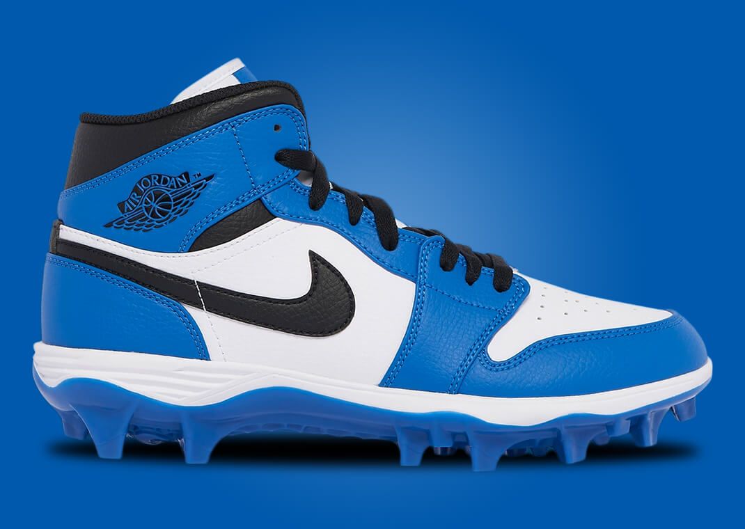 The Air Jordan 1 Mid TD Game Royal Cleat Is Ready for the Football