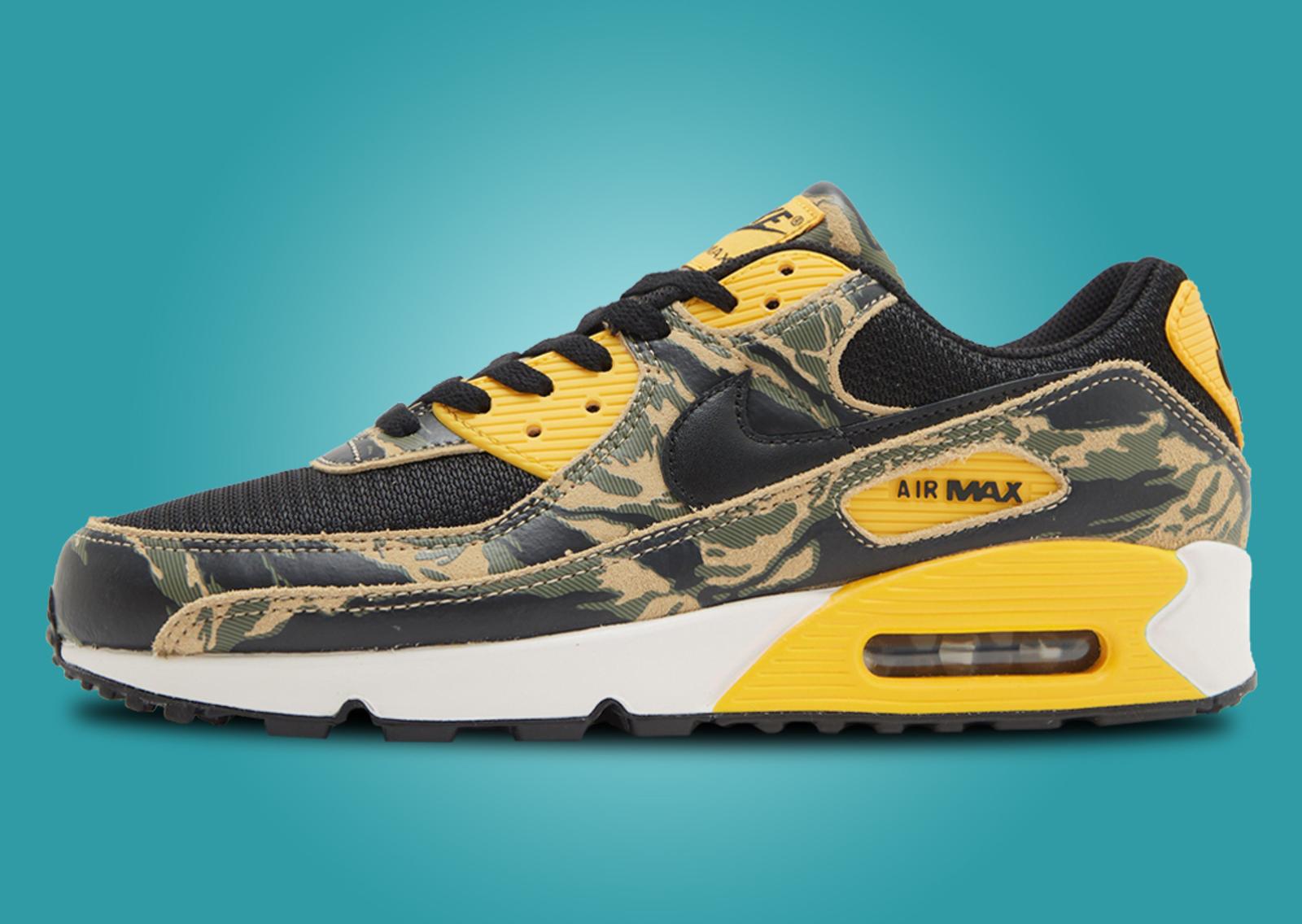 Nike Air Max 90 Camo University Gold Lateral