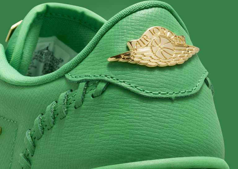 Air Jordan 1 MM Low Lucky Green (W) Heel Tab Detail