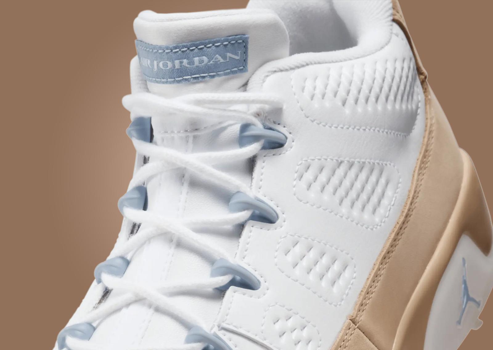 Air Jordan 9 Golf White Linen Detail