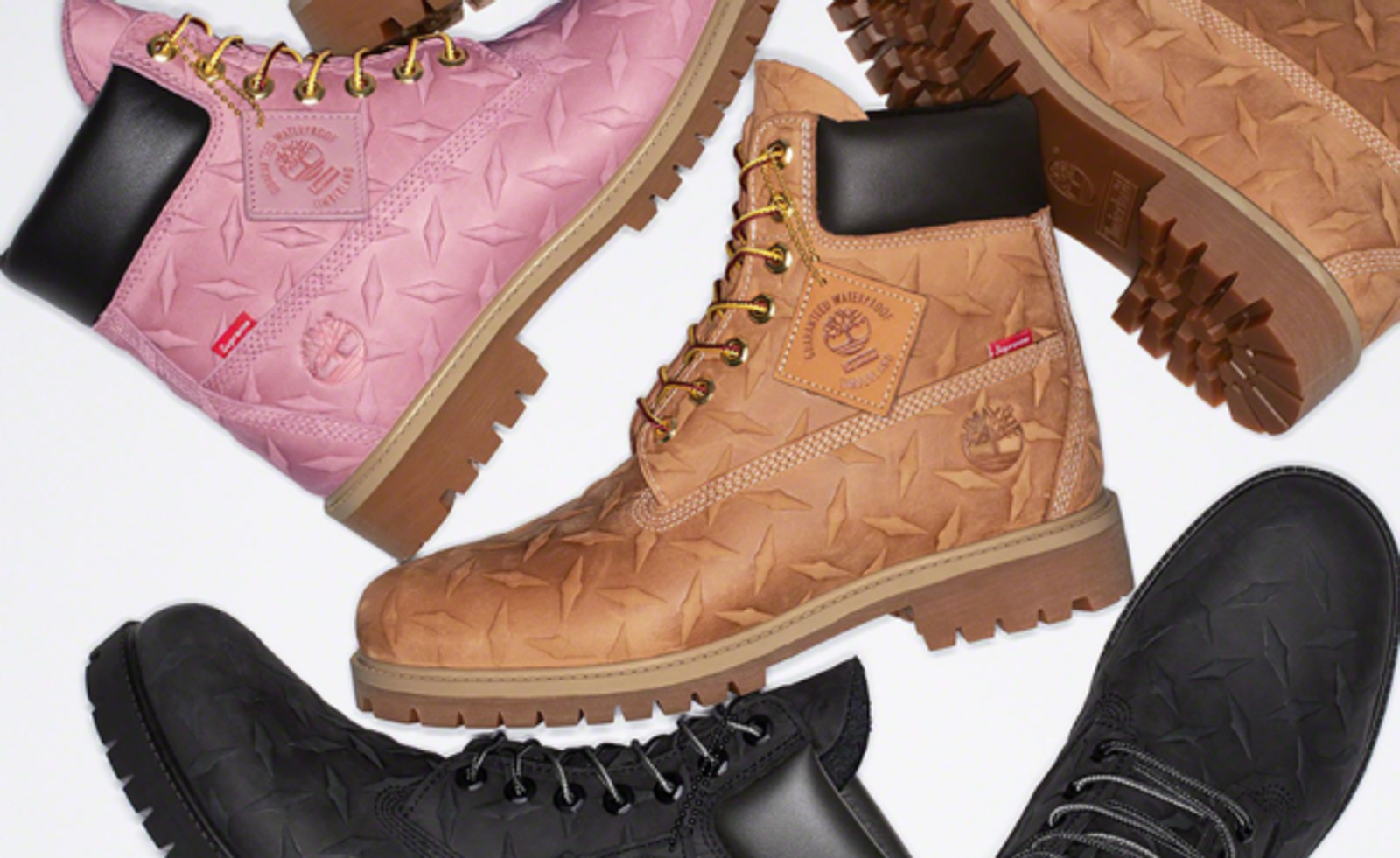 The Supreme x Timberland 6" Waterproof Boot Diamond Plate Collection Releases December 2023