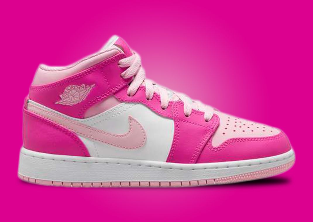 Nike GS Air Jordan 1Mid Medium Soft Pink
