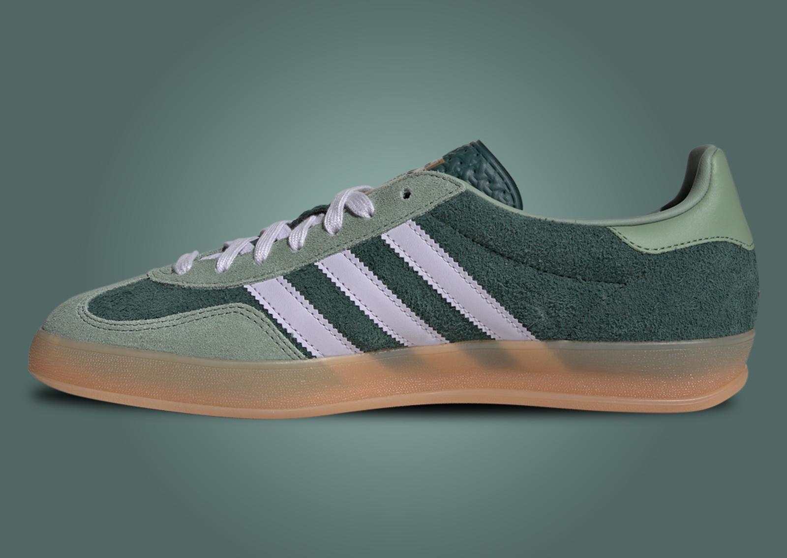 adidas Gazelle Mineral Green Silver Dawn Medial