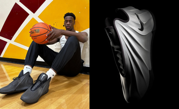 AJ Dybansta (left) and the Nike GT Future Metallic Silver (right)