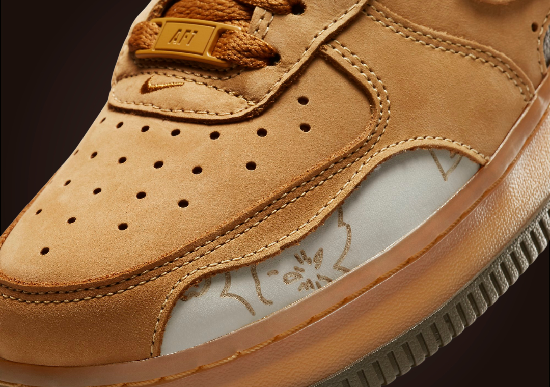 See Inside The Nike Air Force 1 Low Cut Out CO.JP Wheat