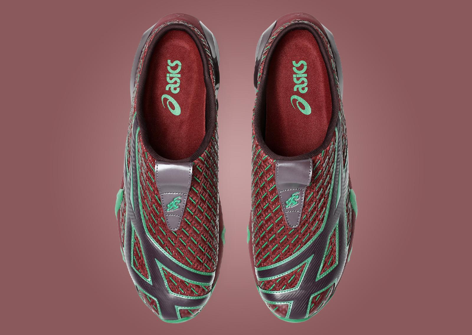 Kiko Kostadinov x Asics Novalis Gel-Styrax Mule Maroon Top