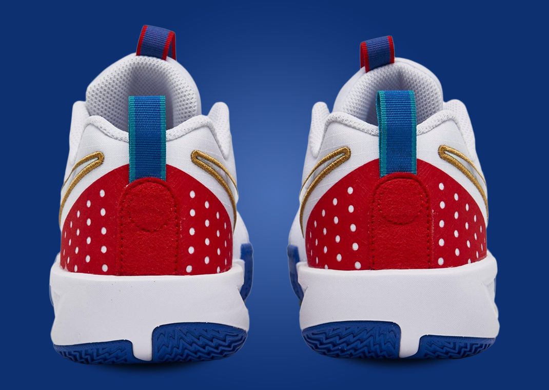 nike air zoom division sneakers in red white and blue