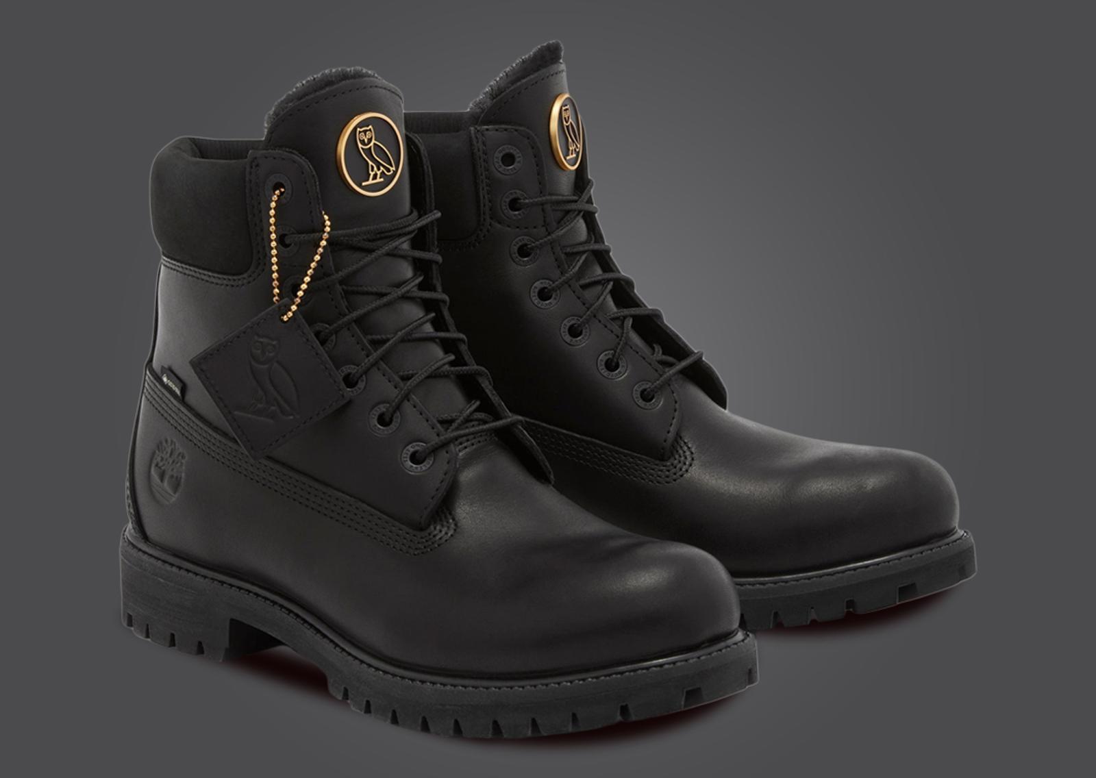 OVO x Timberland 6-Inch Premium Boot Black Angle