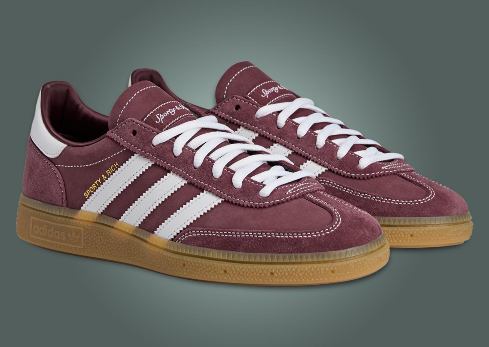 Sporty & RIch x adidas Handball Spezial Shadow Red Angle