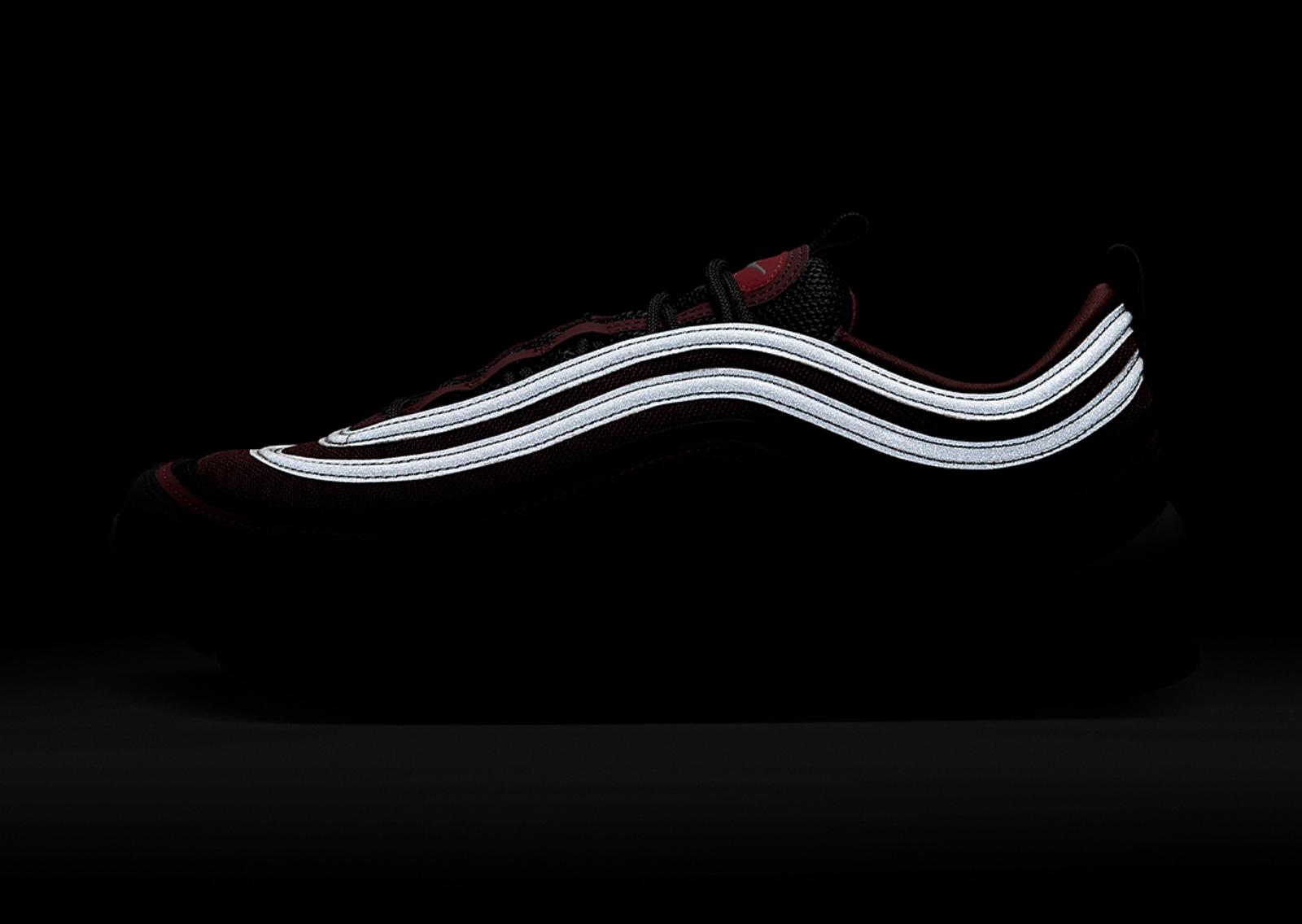 Nike Air Max 97 Black Team Scarlet 3M Lateral