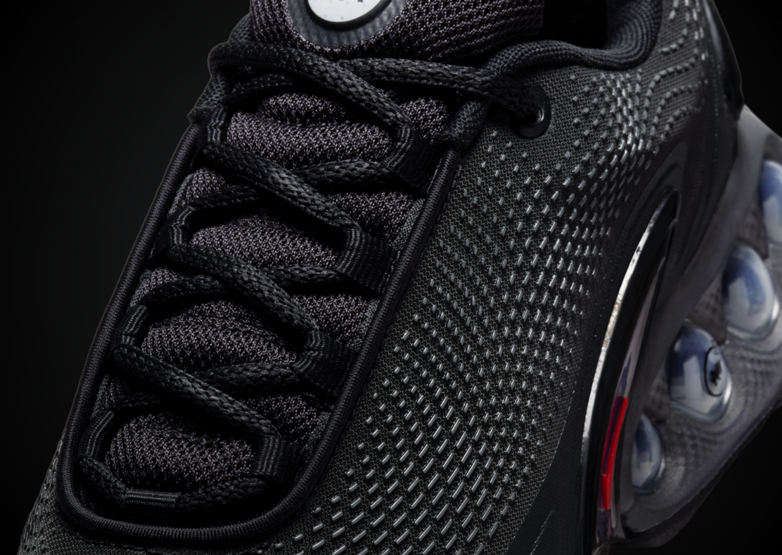 Nike Air Max DN Anthracite Light Crimson Tongue Detail