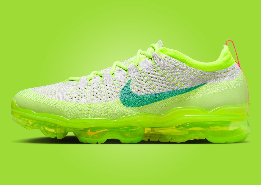 The Nike Air VaporMax 2023 Flyknit Vast Grey Volt Releases Spring 2024