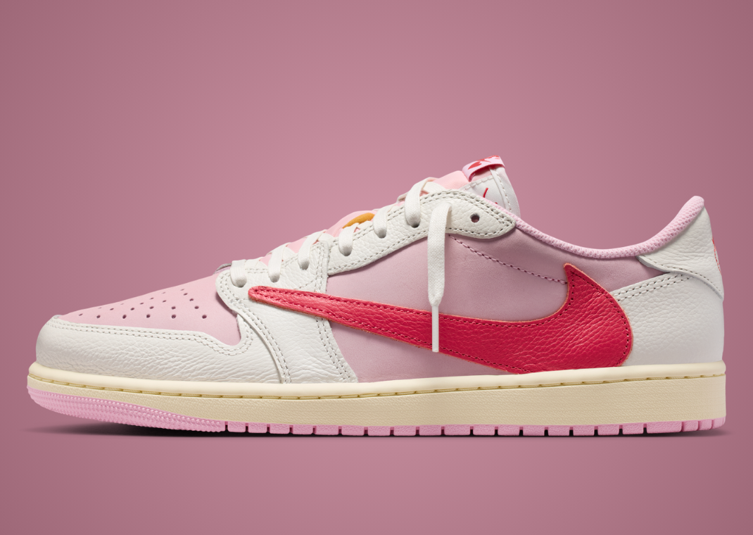 Official Images of Travis Scott's Air Jordan 1 Low Pink Pack Have