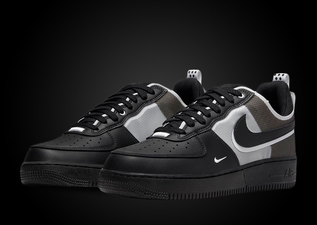 Black And White Shades Appear On This Nike Air Force 1 React