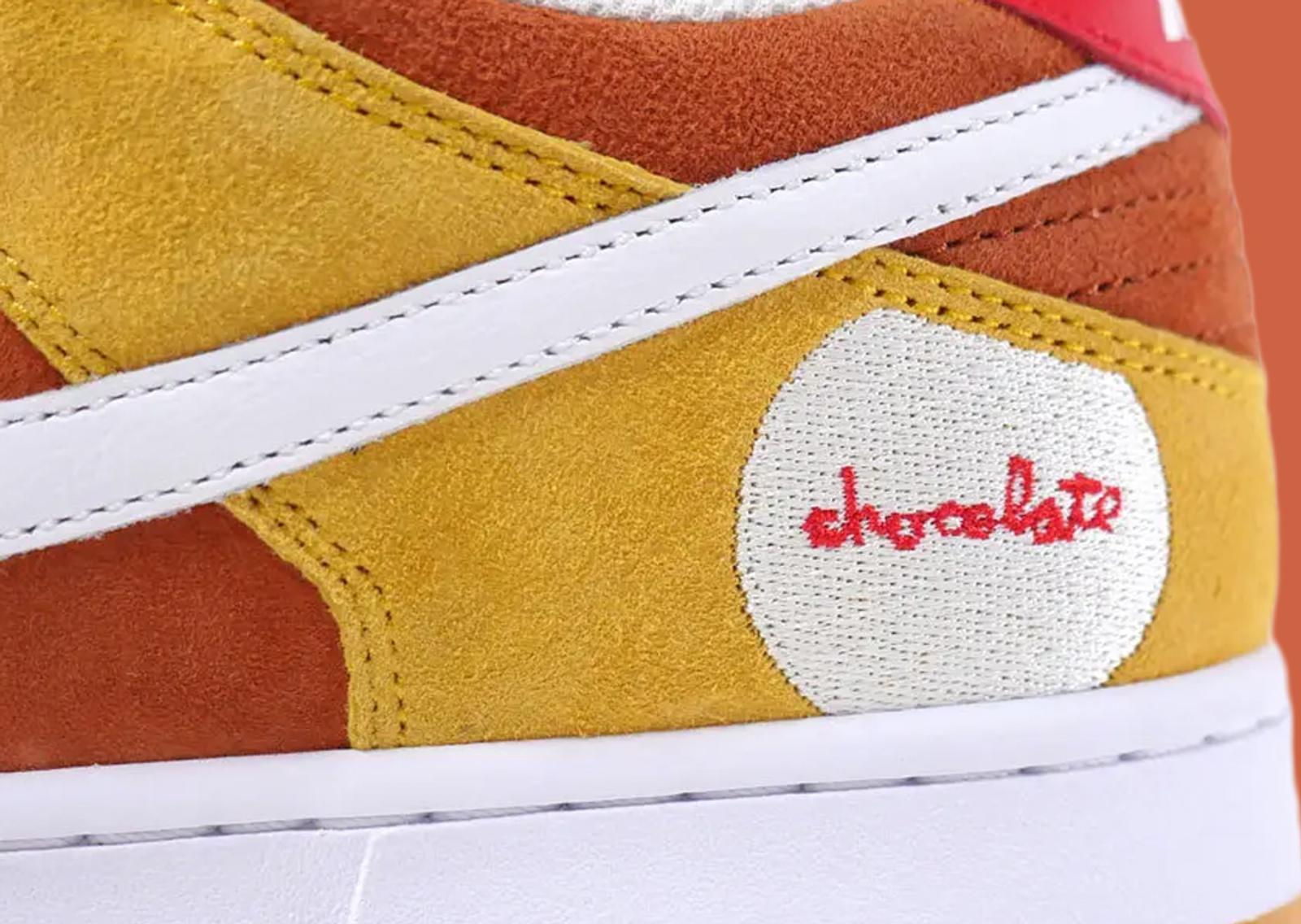 Chocolate Skateboards x Nike SB Dunk Low Sun Detail