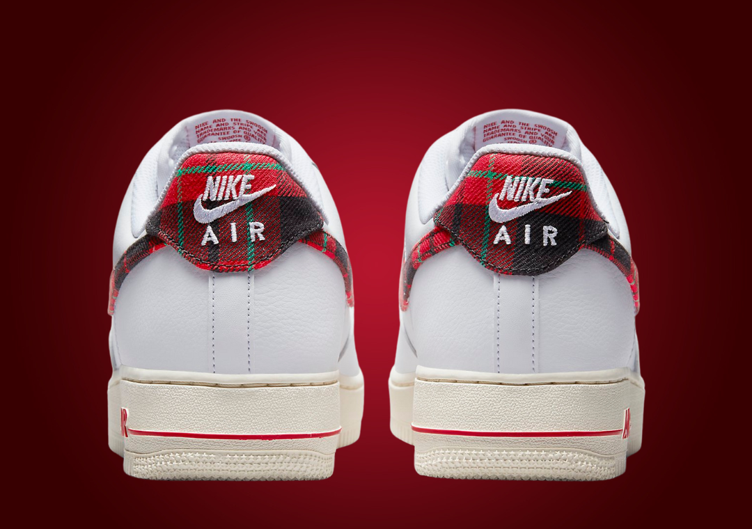 Nike Air Force 1 '07 LV8 SE Plaid Tartan Swoosh Sneakers DV0789-100 Mens  Size