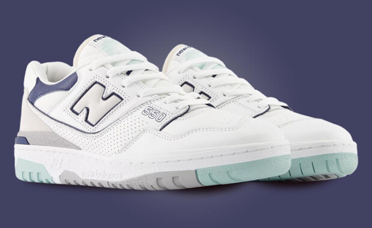New Balance Dips the 550 in White Teal Aqua